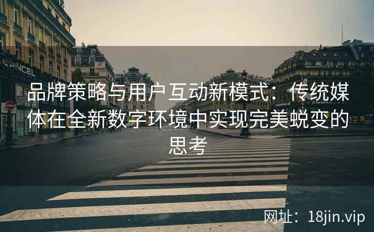 品牌策略与用户互动新模式：传统媒体在全新数字环境中实现完美蜕变的思考