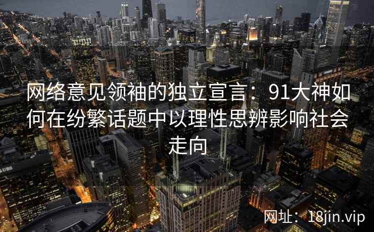 网络意见领袖的独立宣言：91大神如何在纷繁话题中以理性思辨影响社会走向