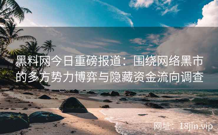 黑料网今日重磅报道：围绕网络黑市的多方势力博弈与隐藏资金流向调查