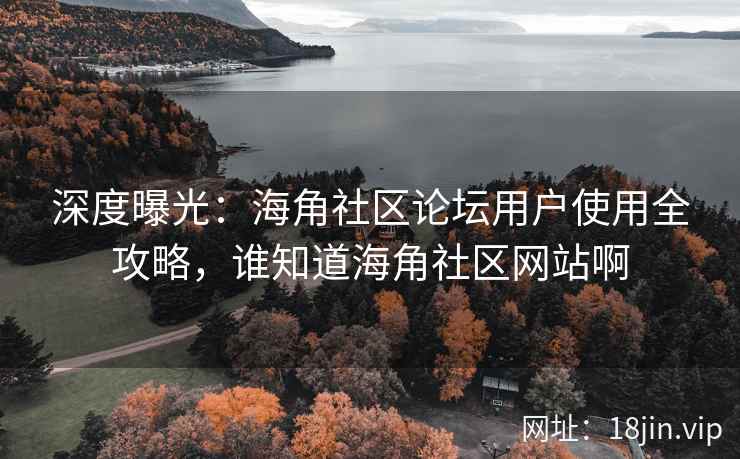 深度曝光：海角社区论坛用户使用全攻略，谁知道海角社区网站啊