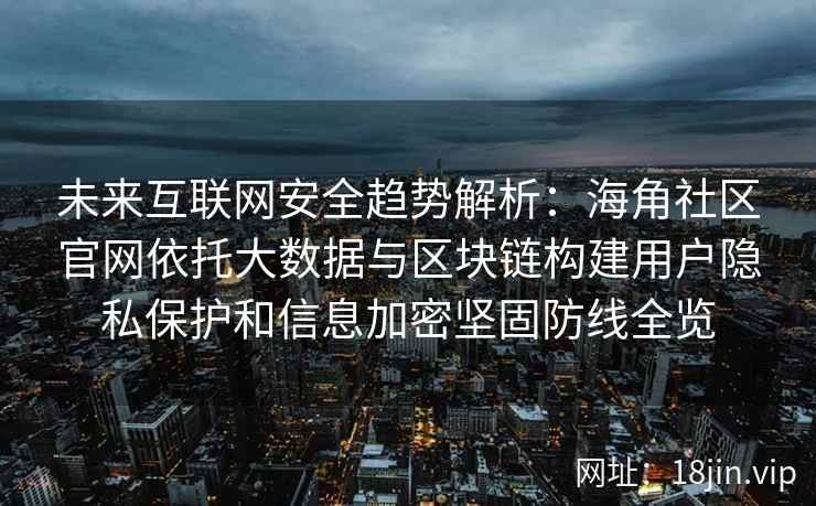 未来互联网安全趋势解析：海角社区官网依托大数据与区块链构建用户隐私保护和信息加密坚固防线全览